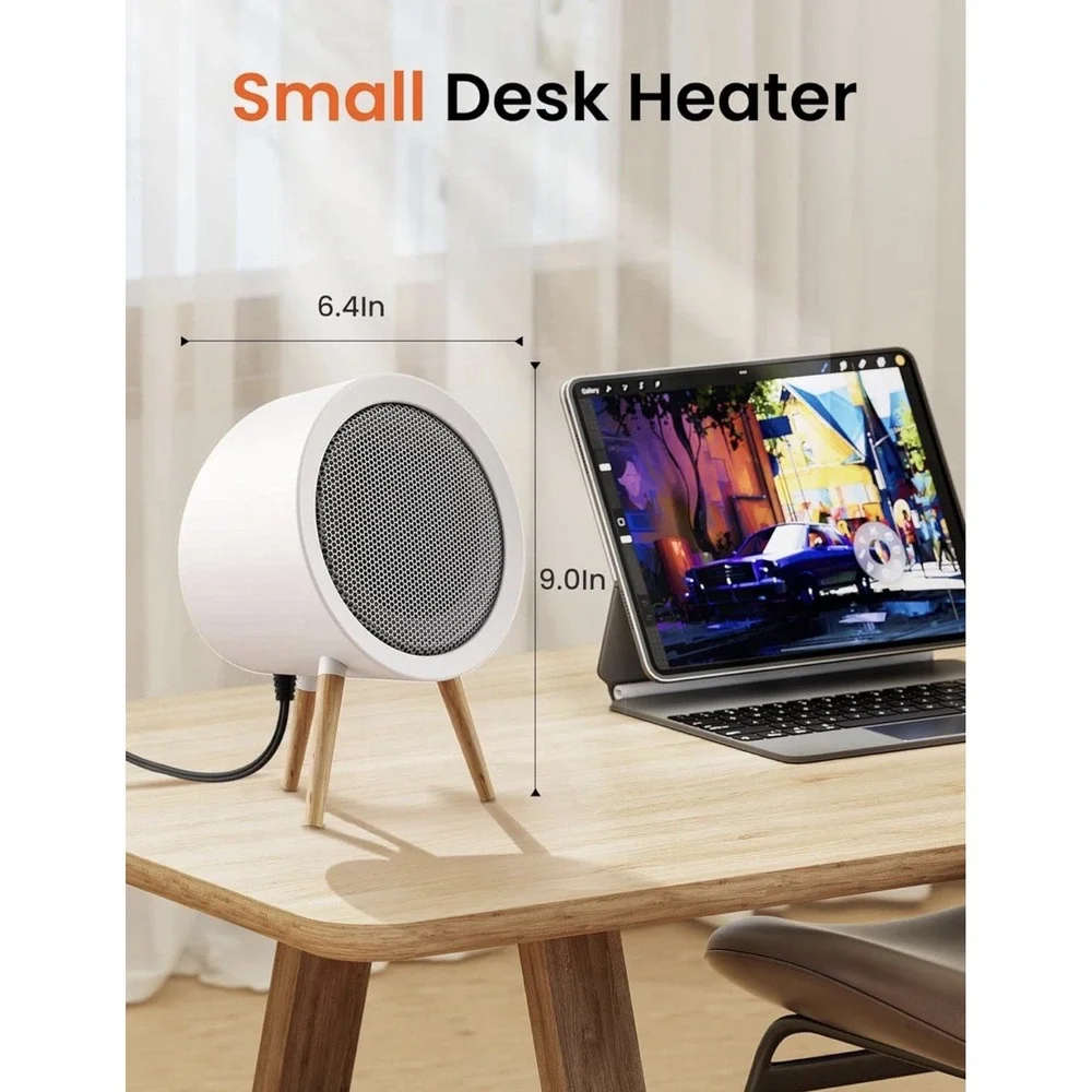 Gaiatop Portable Space Heater for Indoor Use, 1000W/600W Small Electric Desk Hea